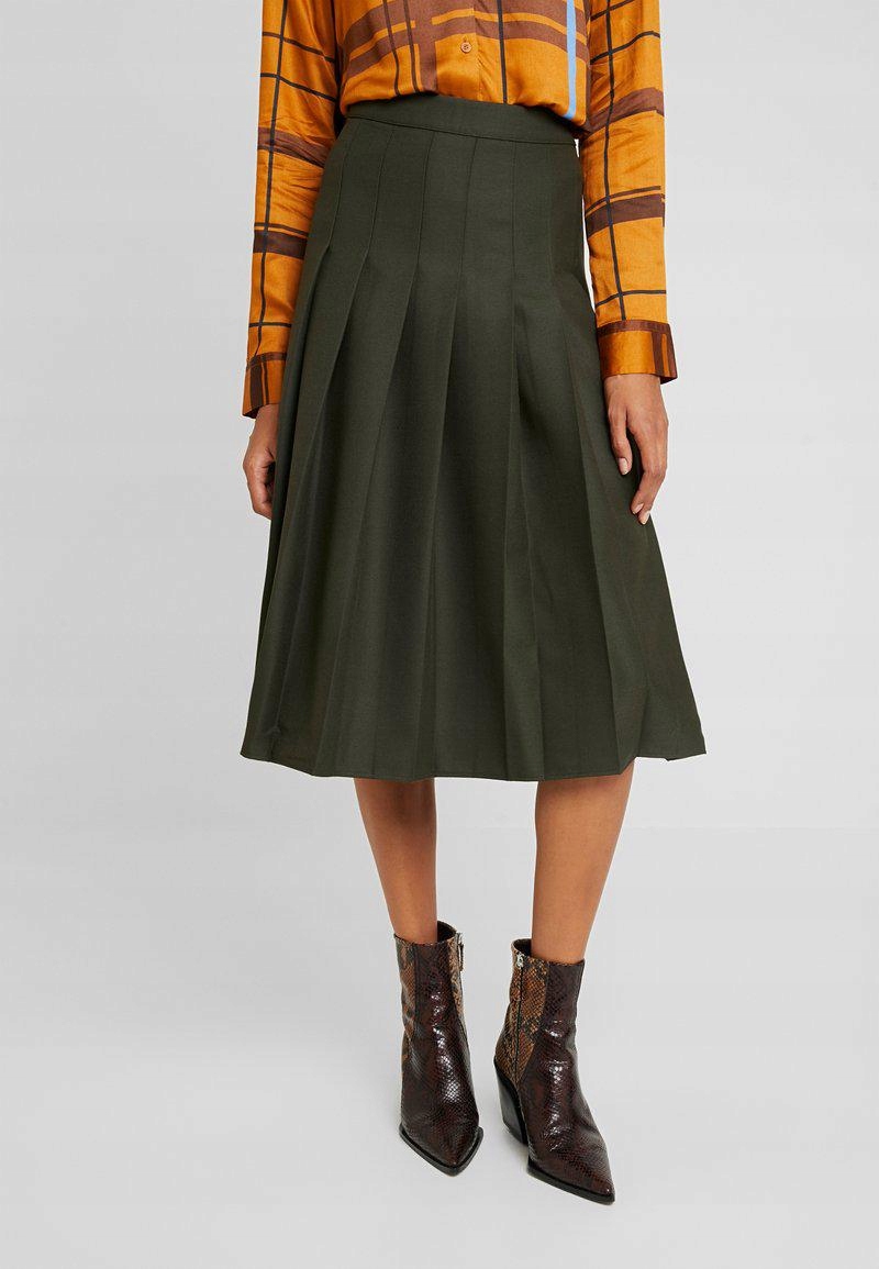 Seidensticker Sukně MIDI Zelená Plisovaná 42 XL Rzm 42