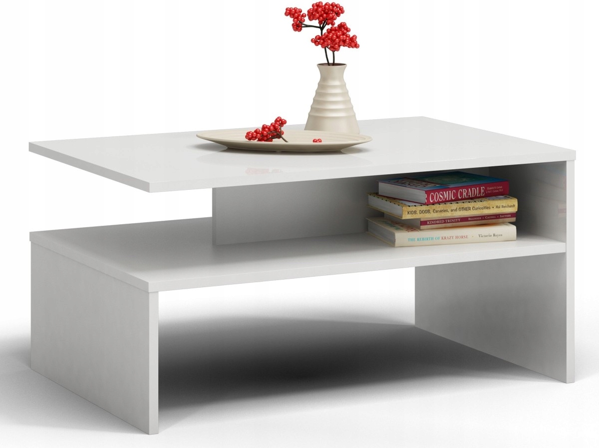 Konferenčný stolík Boston biely matný