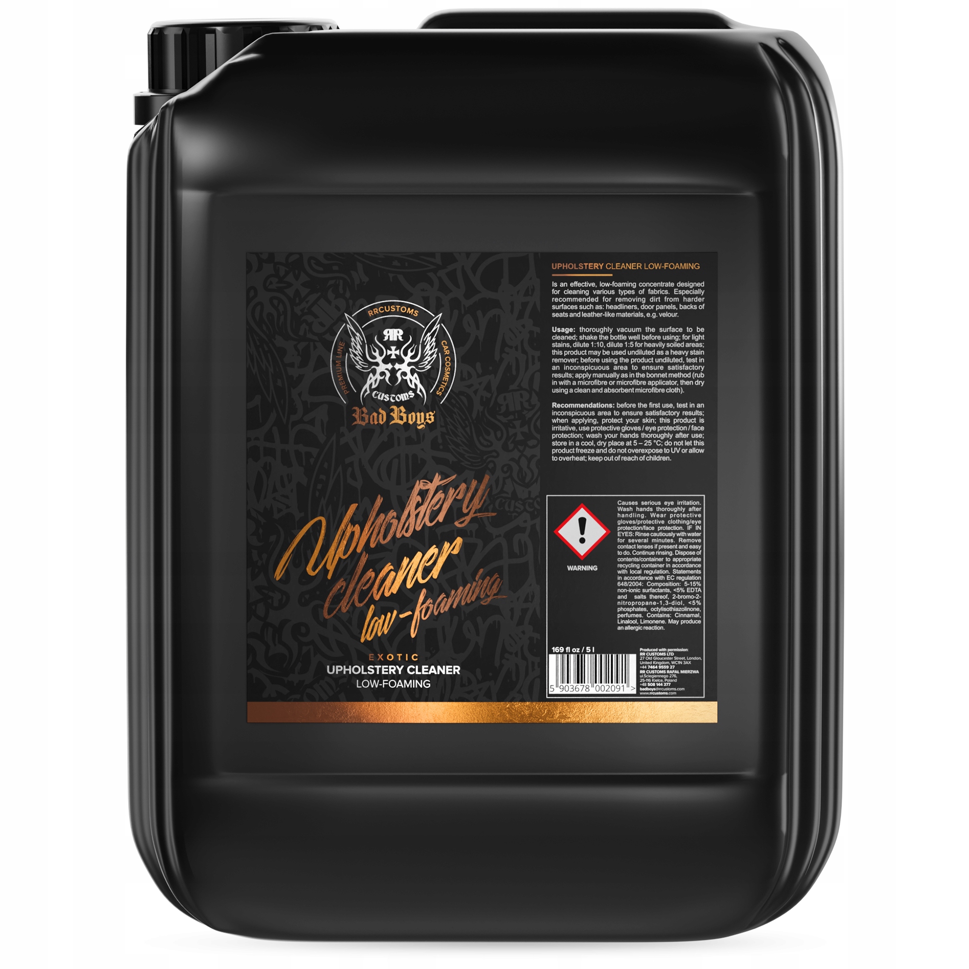 Rr Customs Rrc Bad Boys Upholstery Cleaner Low-foaming 5L Pranie Tapicerki