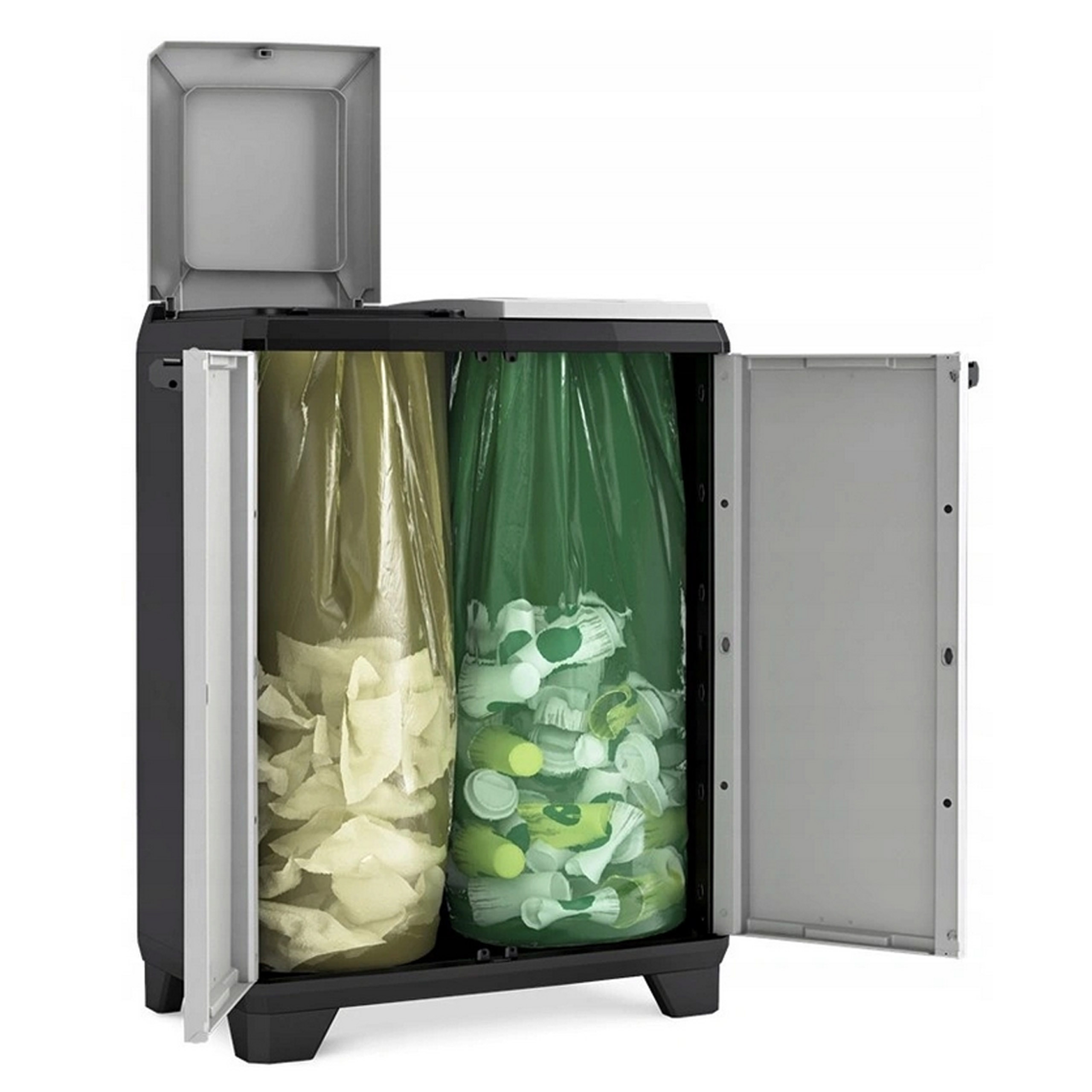 KOSZ NA ŚMIECI SZAFKA POJEMNIK DO SEGREGACJI ODPADÓW SPLIT PREMIUM 220L Marka Keter