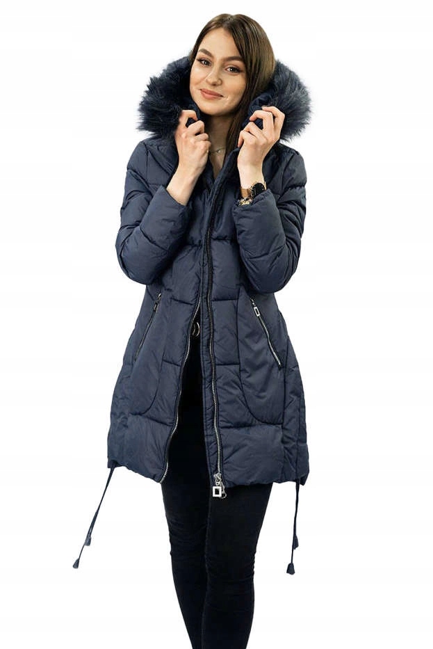 Pikovaná Bunda S Kapucí 7690 Tmavě Modrá S (36)