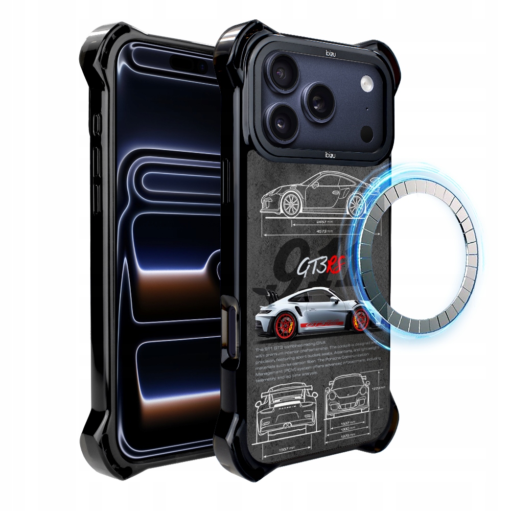 Pouzdro iPhone 17 Pro Ibizu DropGuard Ultra s MagSafe, 911 GT3 Rs