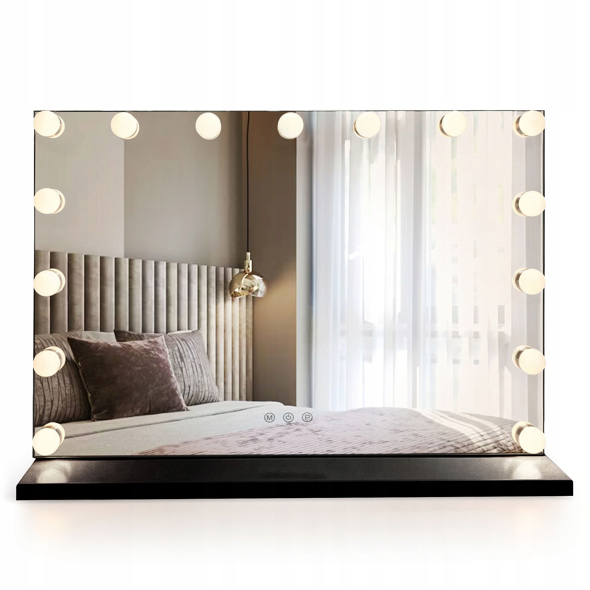 Lustro Led Hollywood S Black 80cm