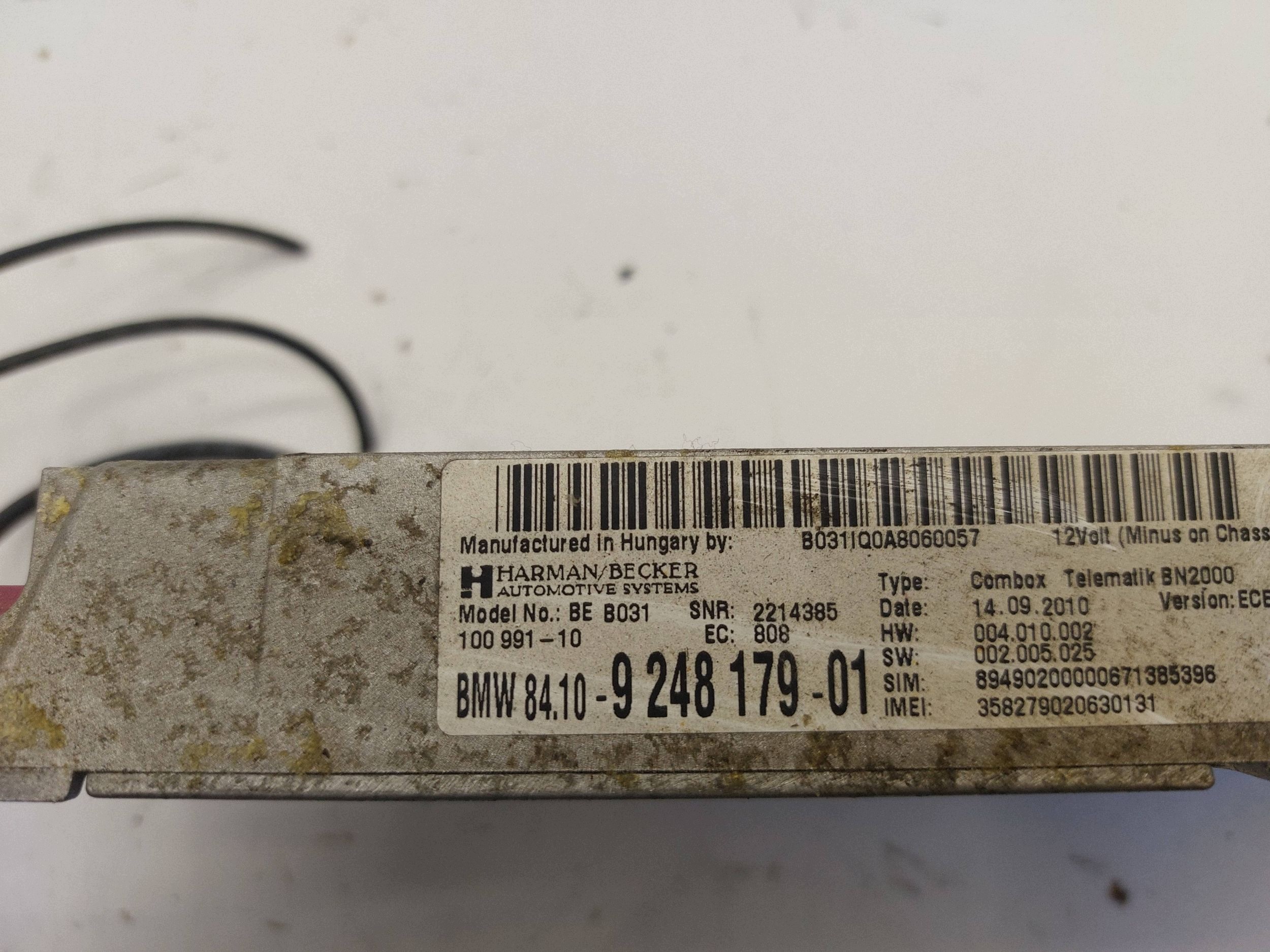 BMW E70 X5 E89 Z4 3 E90 module COMBOX 9248179