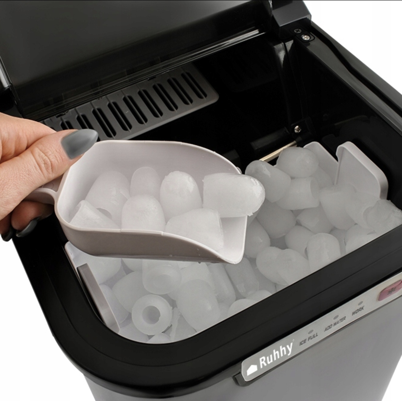 KOSTKARKA DO LODU WYDAJNA MOC 120W DIODY LED SAMOCZYSZCZENIE Marka Ruhhy