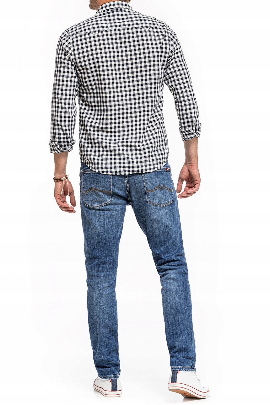 MUSTANG VEGAS MĘSKIE SPODNIE JEANSOWE JEANSY DZINSY DZINSOWE W33 L30 Zapięcie zamek