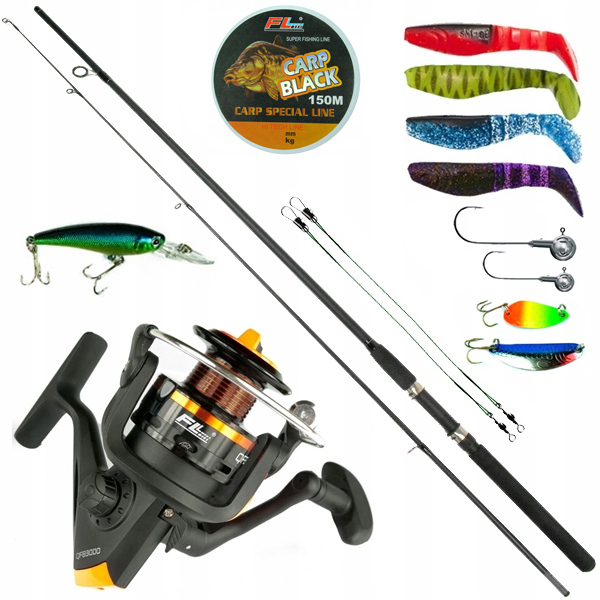 Set Spinning Prut 2,4 m naviják 6bb gumy Z16