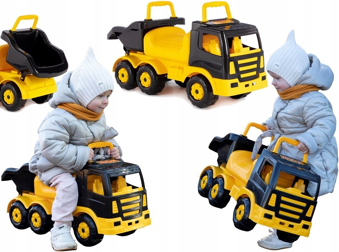 Duża Ciężarówka Wywrotka Jeździk– Auto do piasku i jazdy – pojazd budowlany