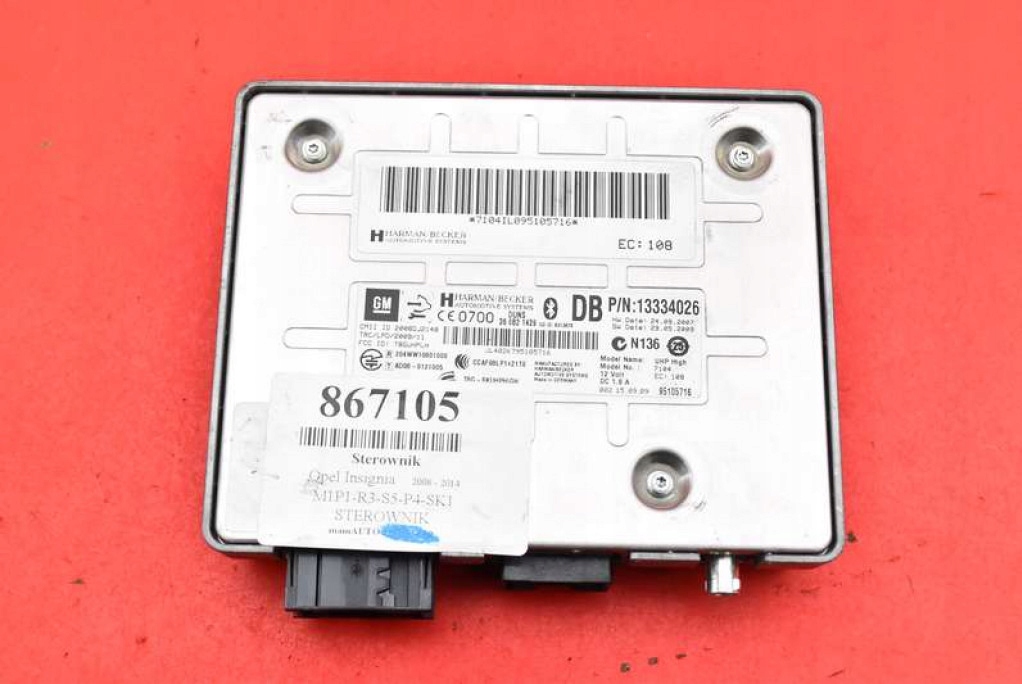 control unit module BLUETOOTH 13334026 OPEL INSIGNIA A 08-14