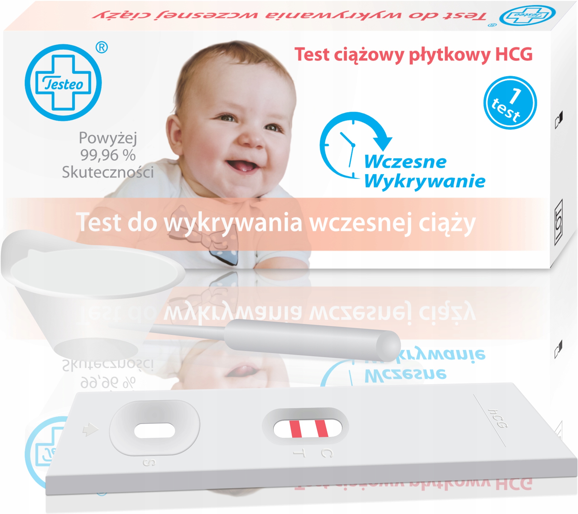 

14x Test Ciążowy Płytkowy Wczesna Ciąża 2 Dni