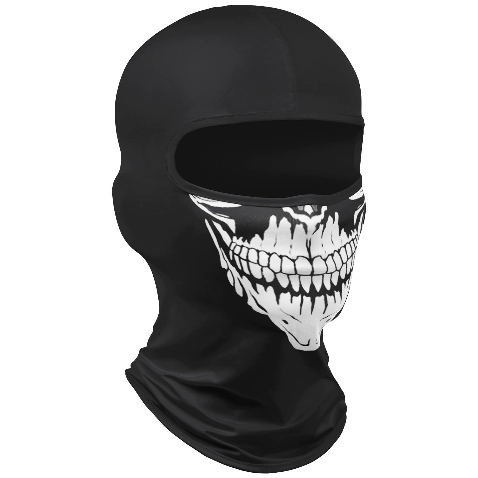 Kominiarka Balaclava Czarna Nadruk Czaszka Do Motocykla Rozmiar Uniwersalny