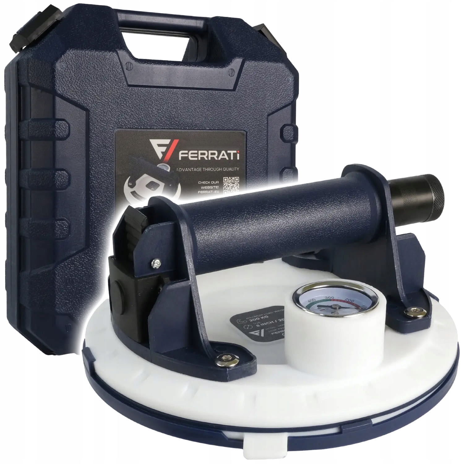 Akumulatorowa przyssawka do płytek 200kg Ferrati Vento Mano Plus F10111