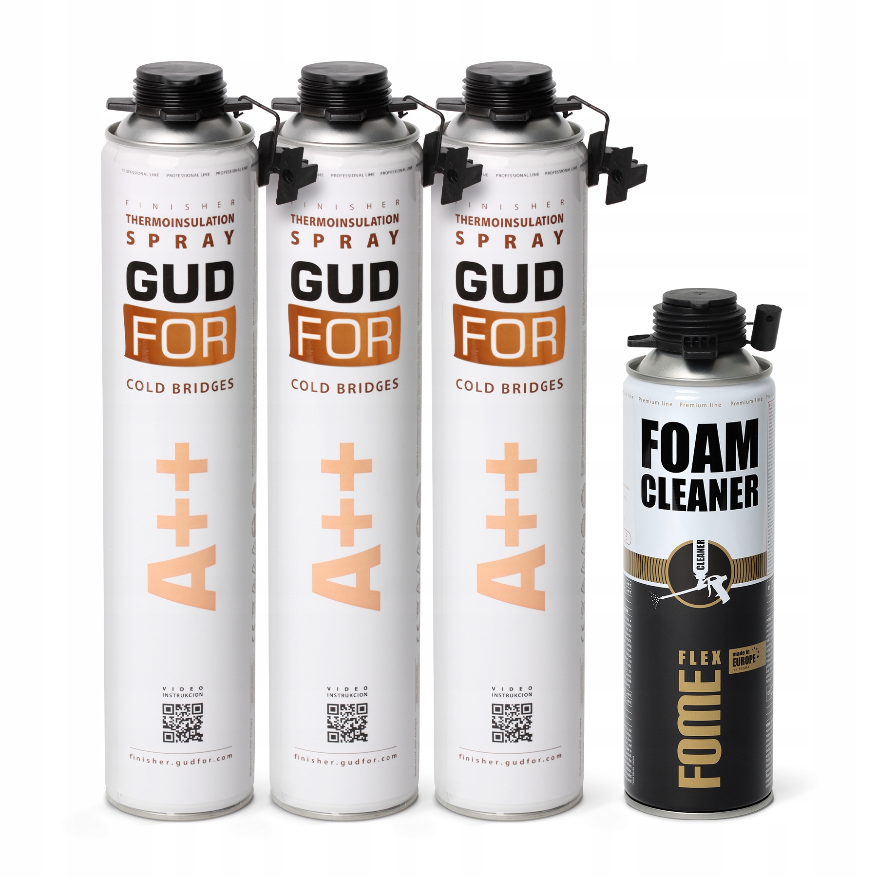 Pianka Pur do ociepleń 6 dysz do natrysku 850ml Gudfor A++ czyścik 500ml