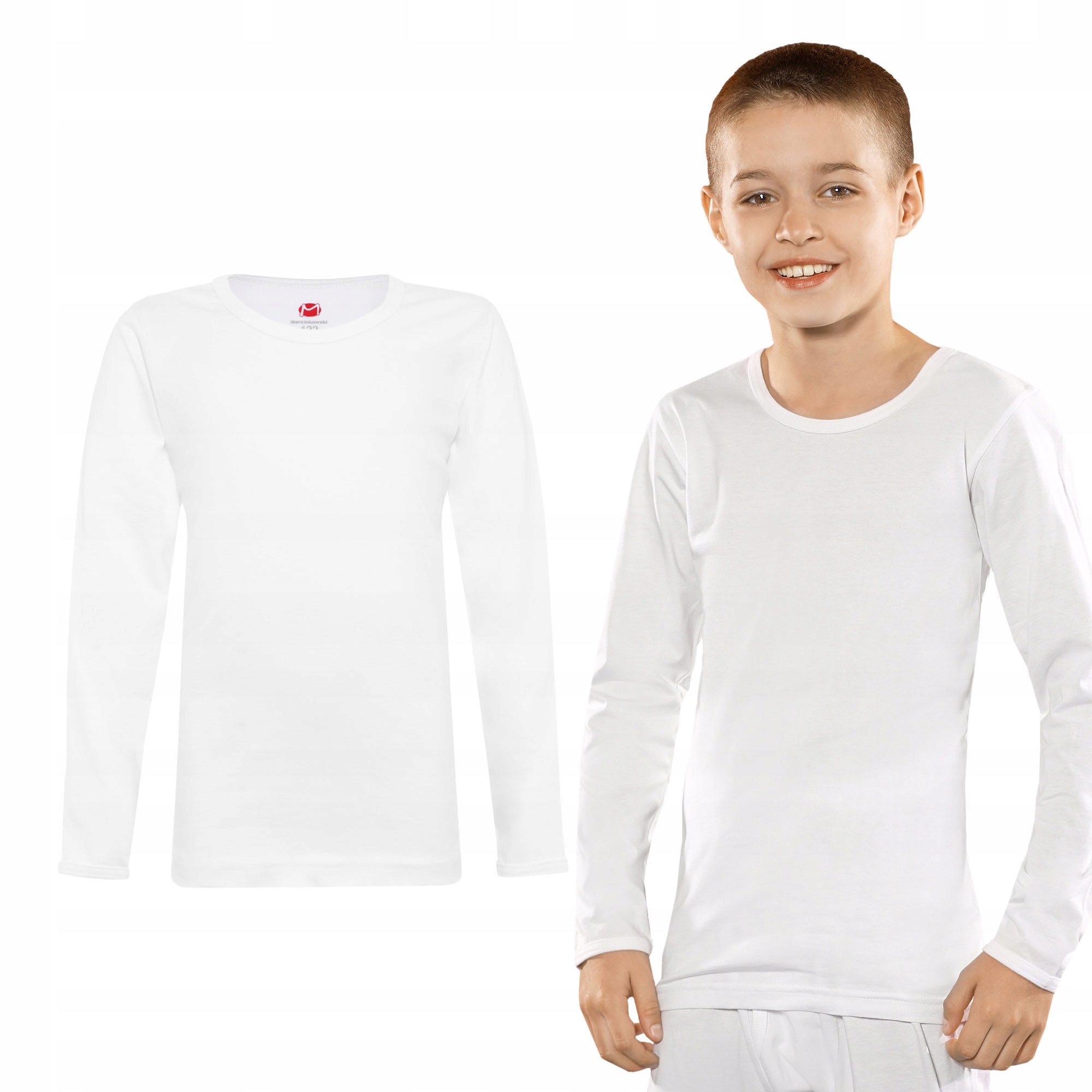 BIELIZNA DZIECIĘCA 158 BAWEŁNA PODKOSZULKA PODKOSZULEK NA DŁUGI RĘKAW BIAŁA Wiek dziecka 12 m +