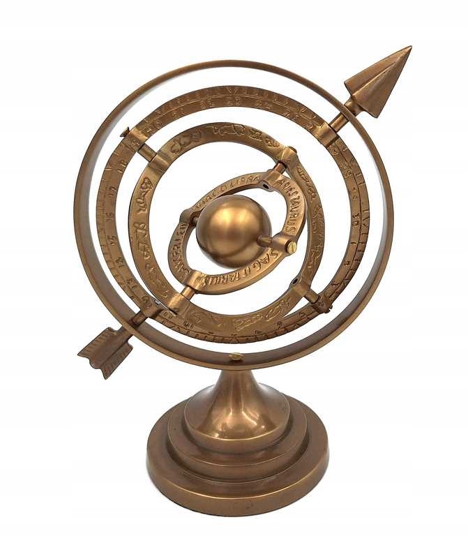 Aluminiové Astrolabium Sférické námorné šípky Figurka