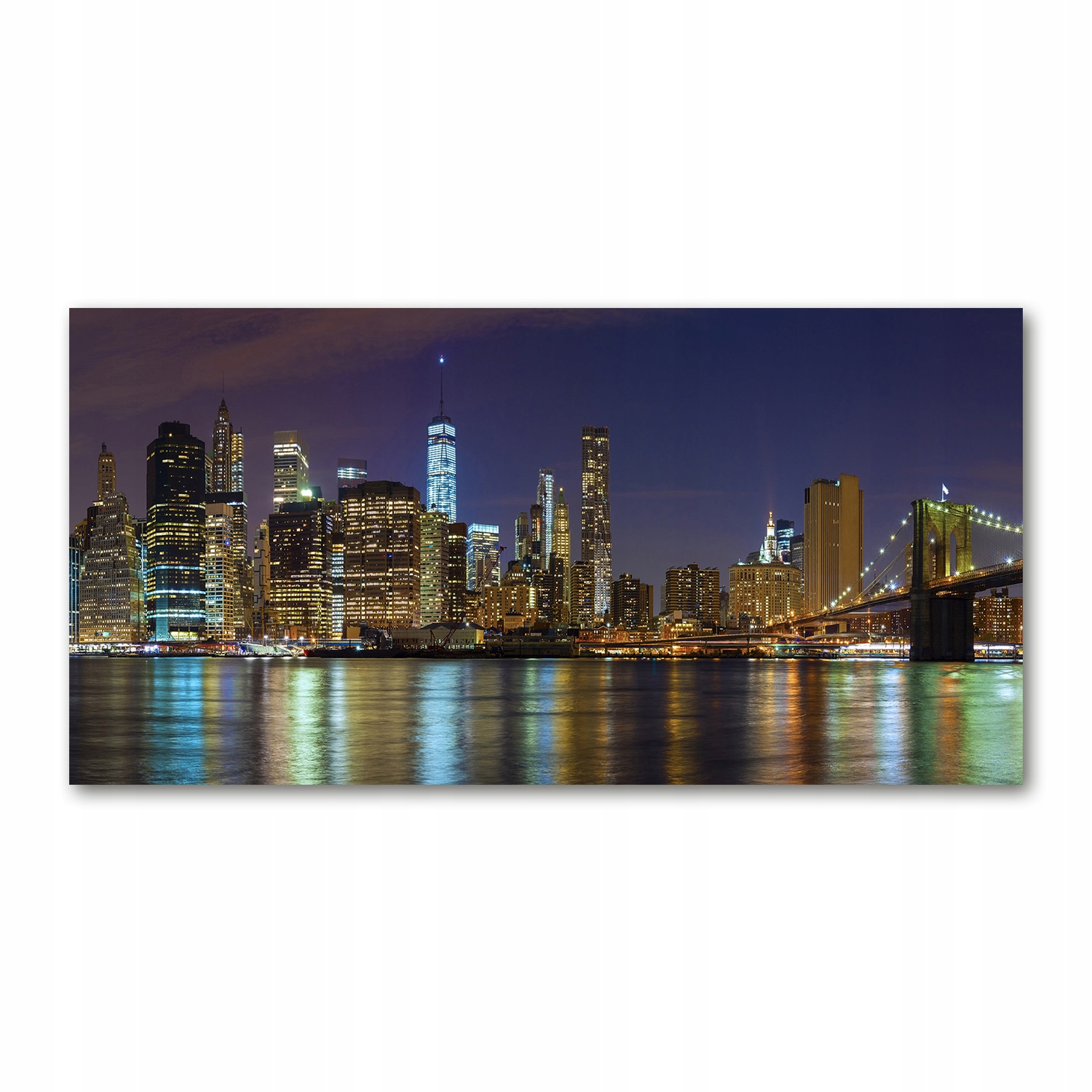 

Foto obraz akryl zdjęcie Manhattan nocą 120X60 cm