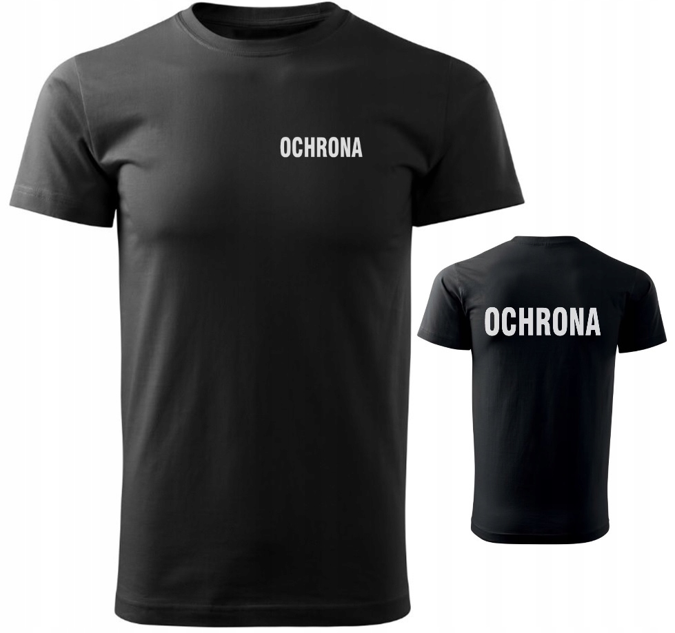 

Ochrona koszulka 100% Bawełna odblask Czarna XXL