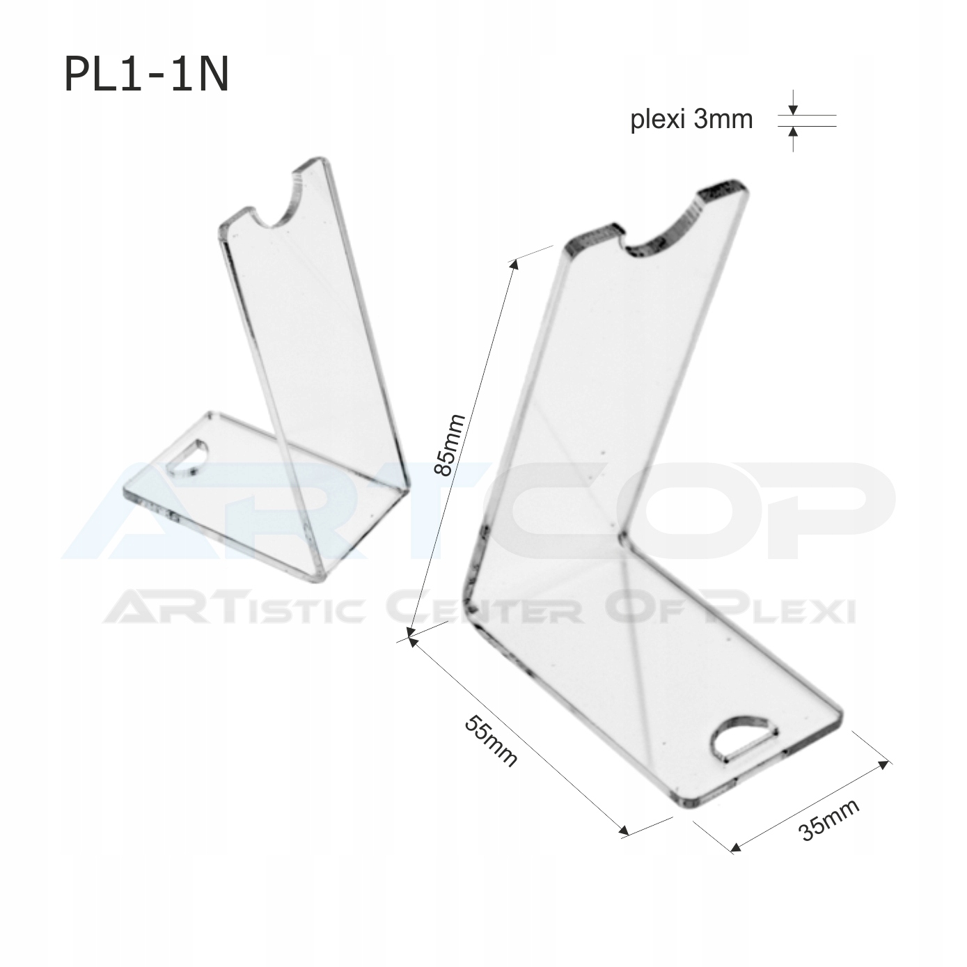 Podstawka PL1 na długopisy - pion Z PLEXI Marka Artcop