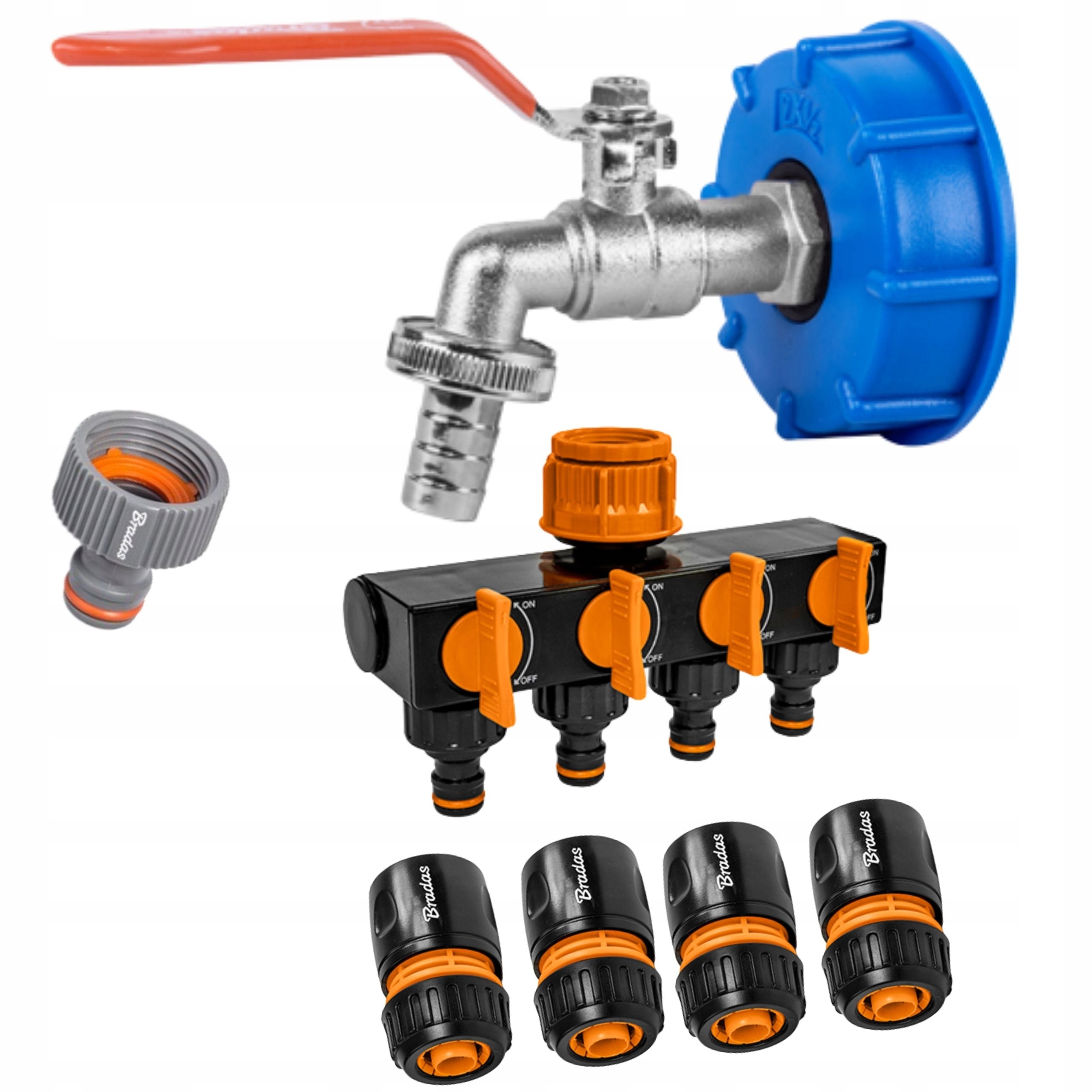 

Kran Ibc do Mauzera Zestaw podłączeni 4 węży 1/2"