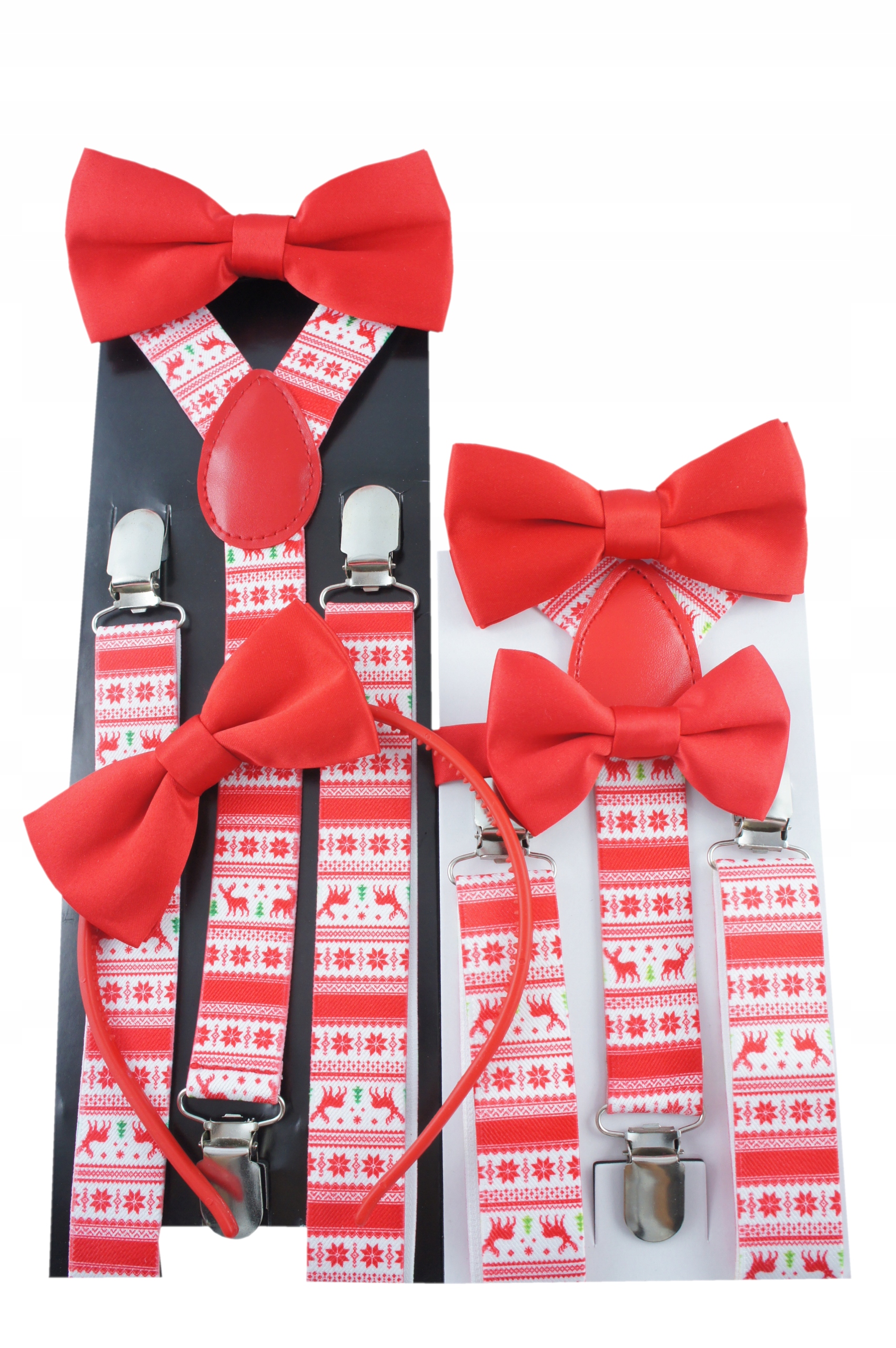 Szelki ŚWIĘTA BOŻE NARODZENIE- r.120-200cm WZROSTU Kolor czerwony