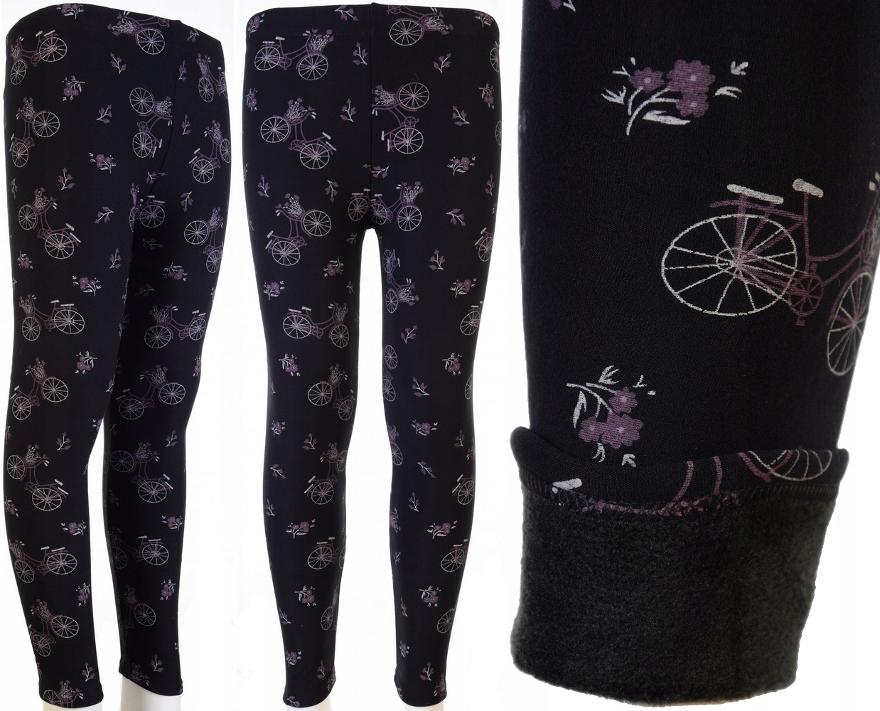 CIEPŁE legginsy M-313G8 GETRY OCIEPLANE 122/128