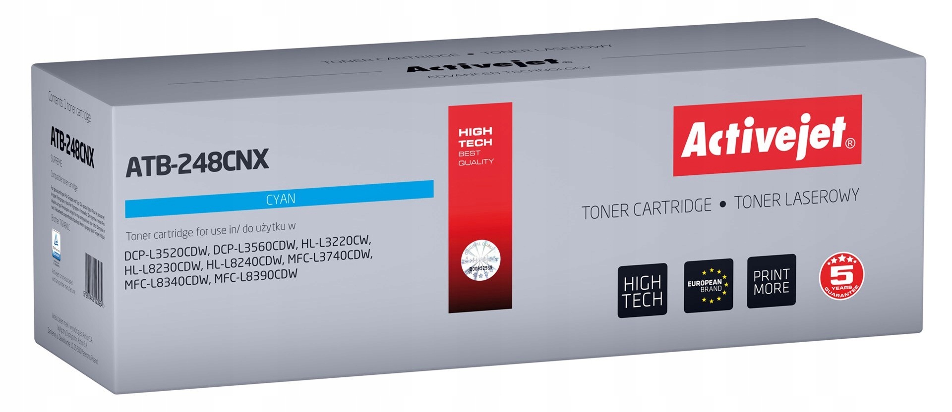 Activejet ATB-248CNX Toner (zamiennik Brother TN248XLC; Supreme; 2300 stron