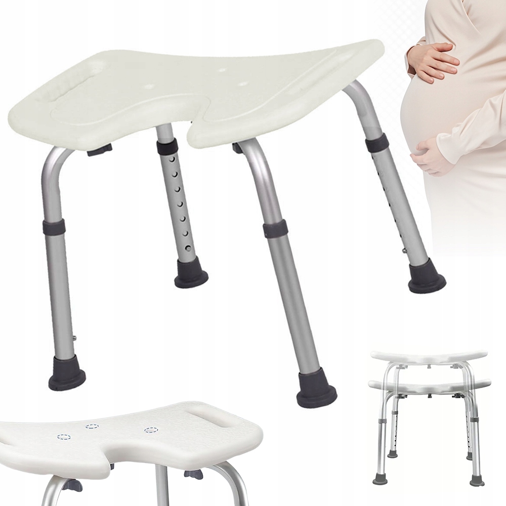 Taboret Prysznicowy Pod Prysznic Aluminiowy Krzesło Łazienkowe Regulowany