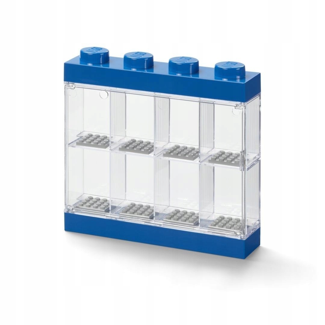 Lego (r) vitrína pro 8 minifigurek, modrá