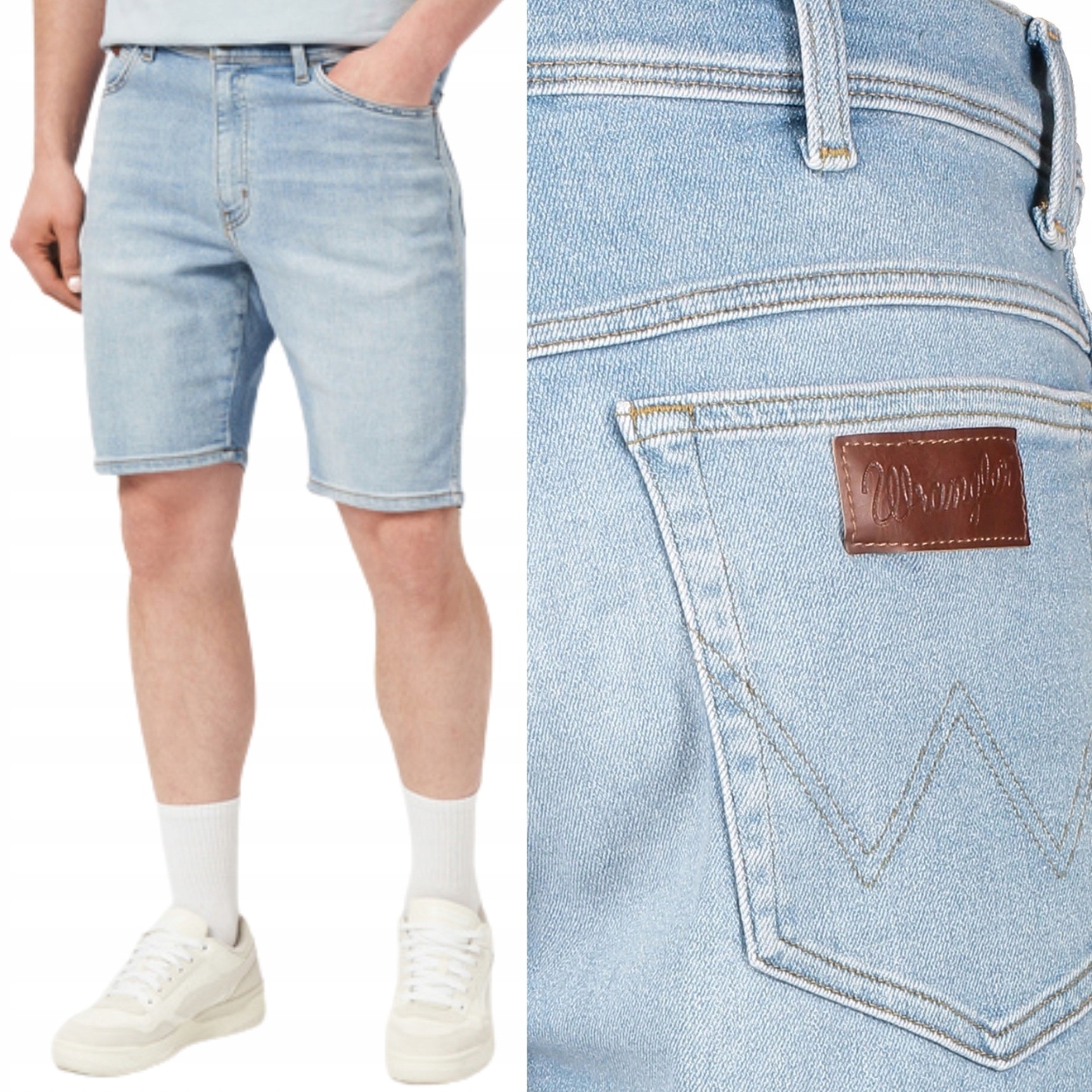 Wrangler Texas Shorts Sunrise krátké světlé kraťasy džínové šortky W38