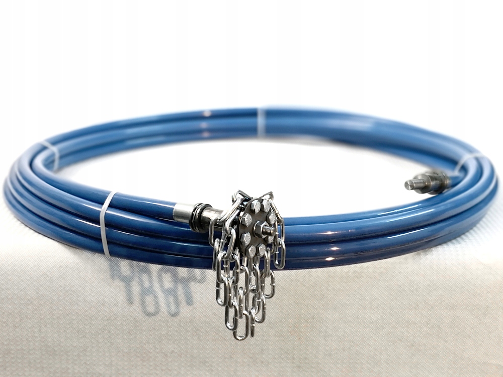 Zestaw TURBO do czyszczenia komina na wiertarkę 16 ŁAŃCUCHÓW szczotka -12m Marka inna