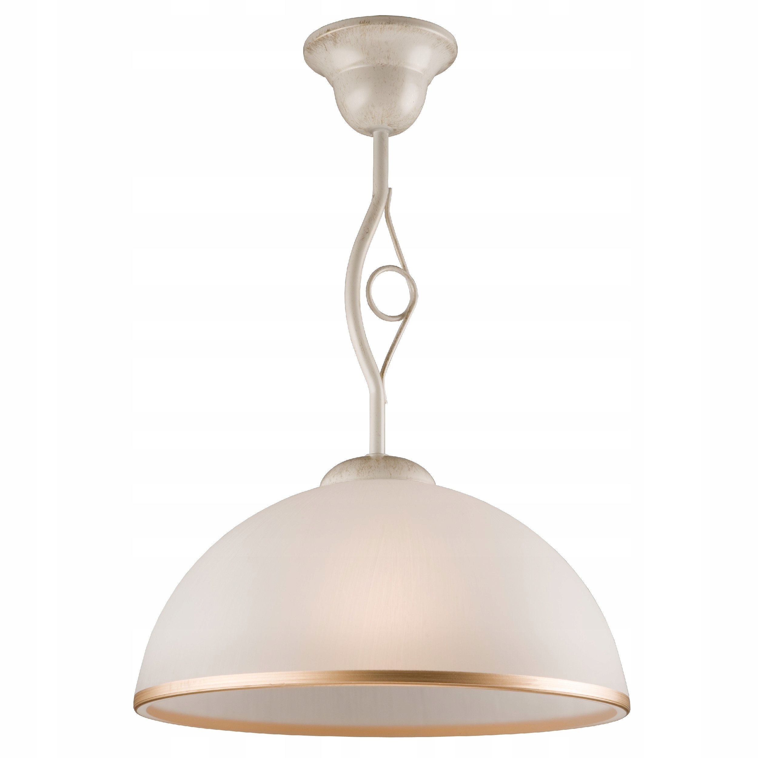Lampa Wisząca Klasyczna Rustykalna Klosz Lamkur Retro II 19185 Biała Złota