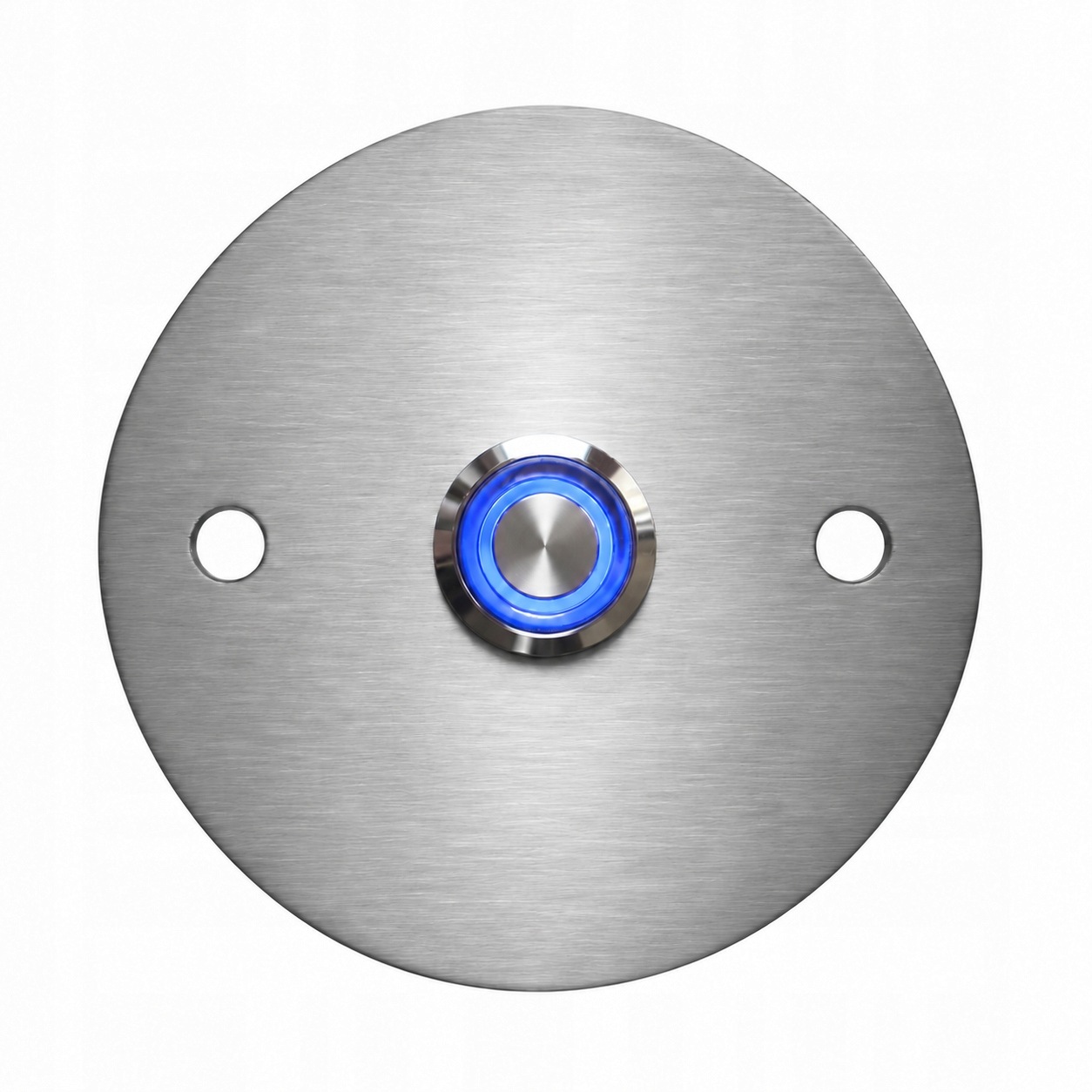 Tlačítko zvonku do interkomu Kovové Led 9/12/24/230V D8,5 kulatý Inox