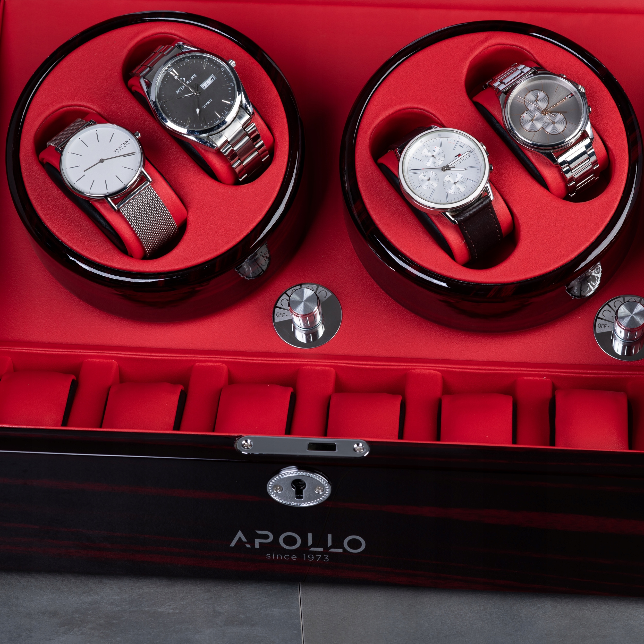 Rotomat Apollo Na 4+6 Zegarków Premium Since 1973 Kolor brązowy