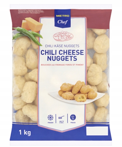 Metro Chef Chili cheese nugety zmrazené 1 kg pikantní sýrové pochutiny