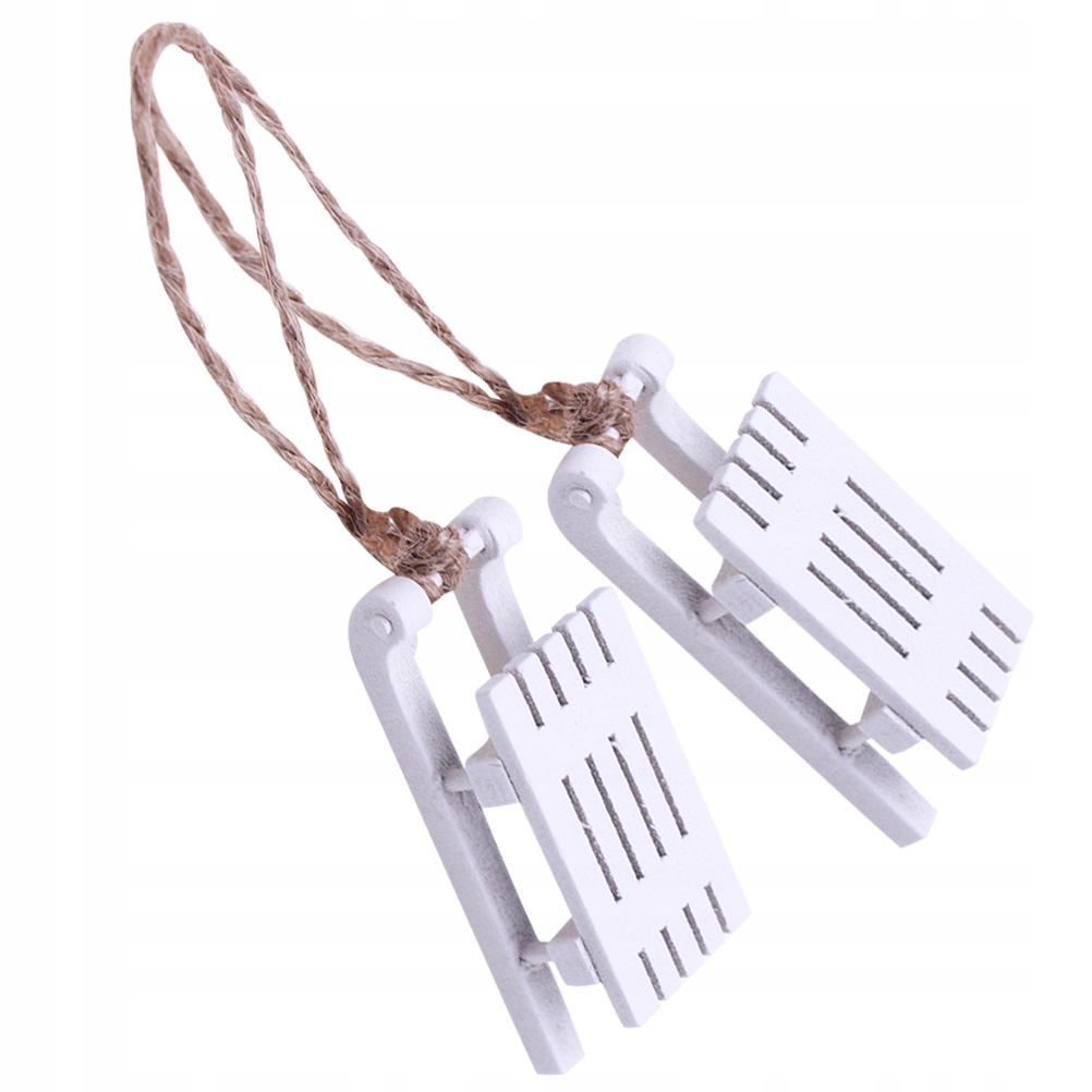 COUNTRY DECOR SANIE BOŻONARODZENIOWE BIAŁE 6X2.5X1.7CM SZT