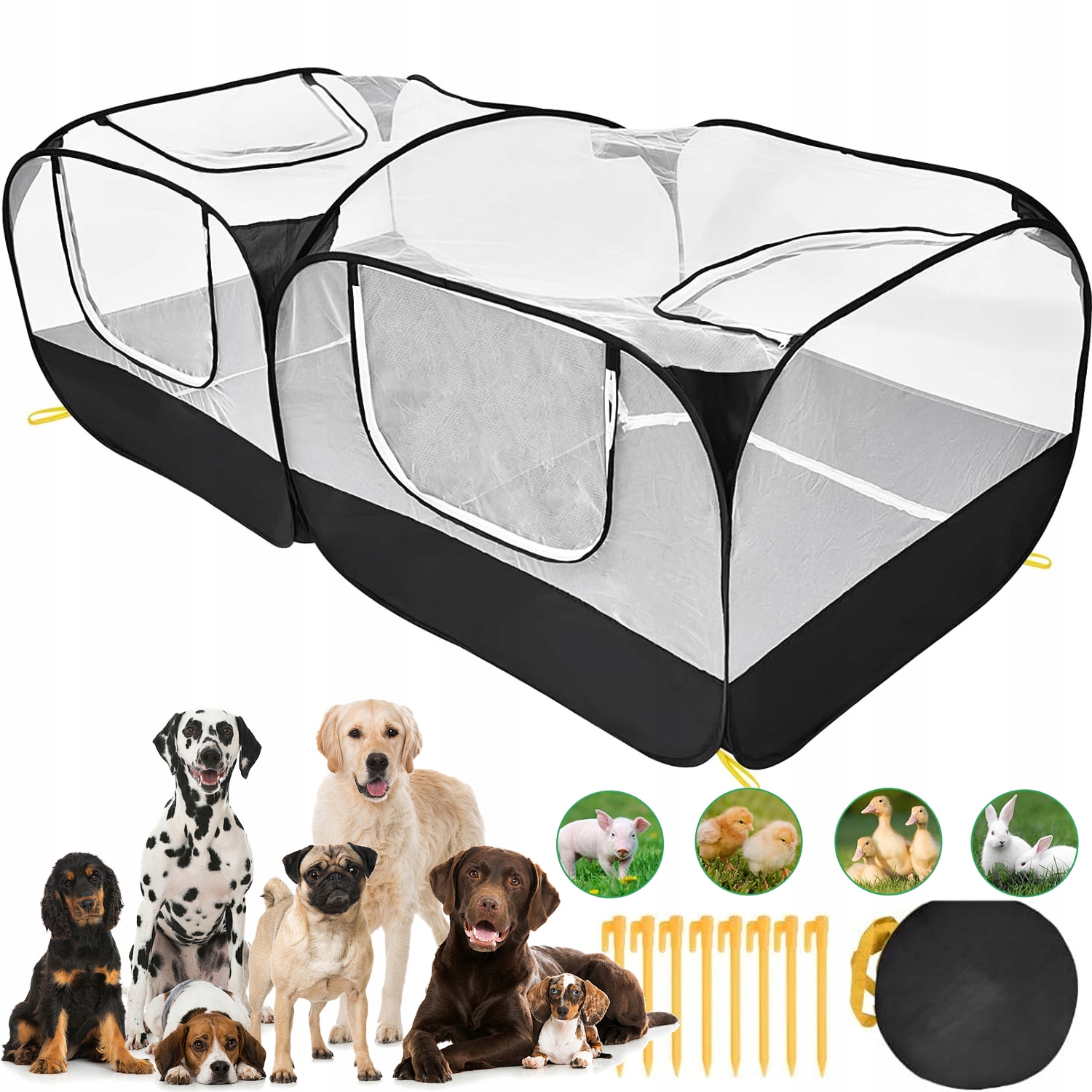 Kotec Pro Psa Kočku Skládací Klec Pelíšek Ohrada Odolná