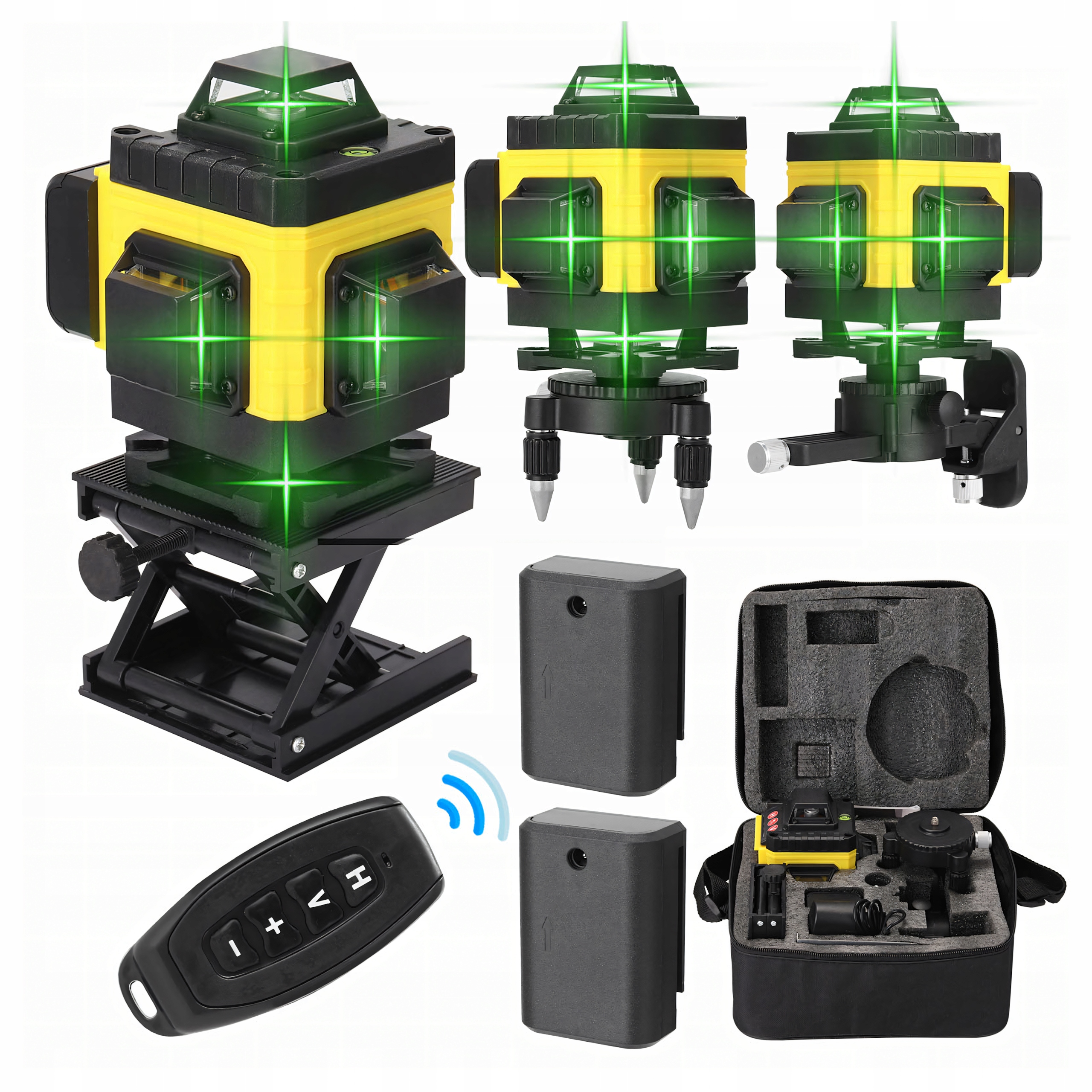 Laserová Vodováha 4D 16 Linií Křížová 360 Laser Sada Stativ