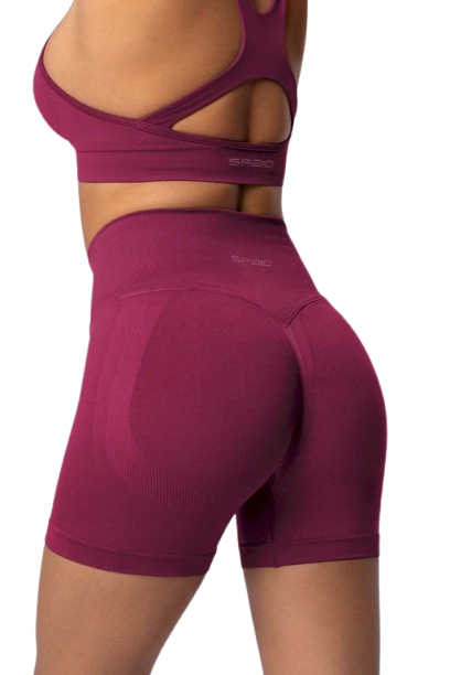Spaio Spodenki damskie Fitness Push-up Pro ciemnoróżowe Xs
