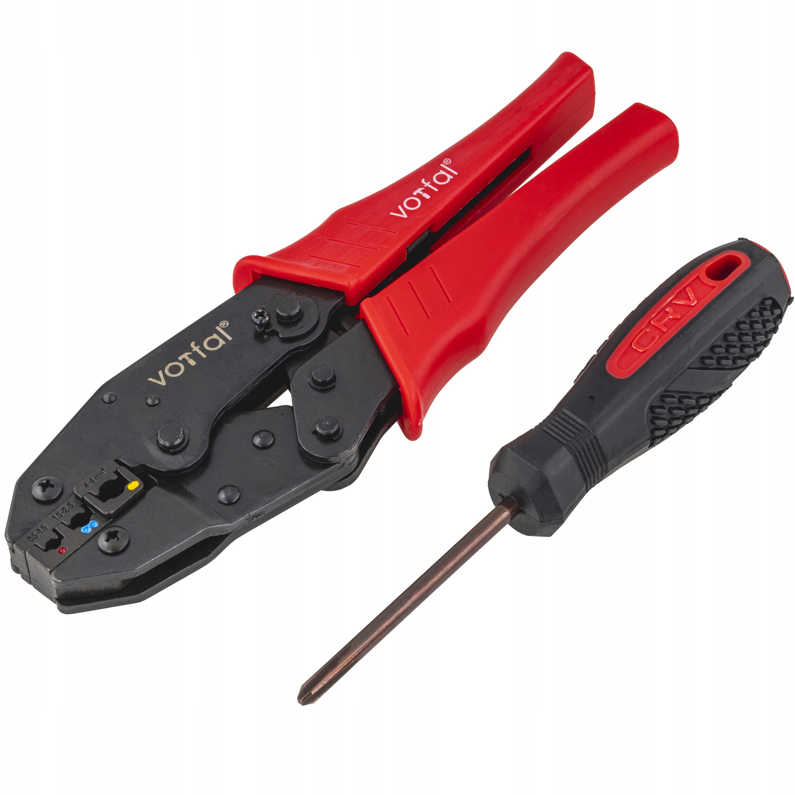 ZACISKARKA PRASKA DO KOŃCÓWEK KABLI KONEKTORÓW 5 MATRYC 0,5 mm² - 35 mm² Model V07242_1