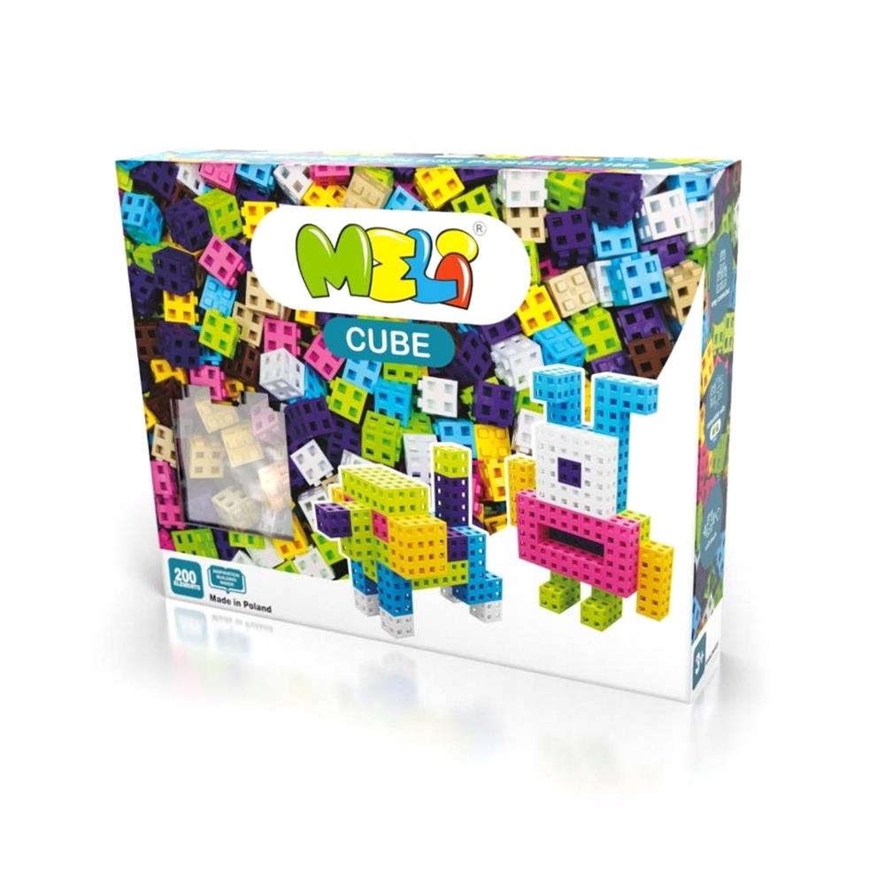 Klocki Konstrukcyjne Meli Cube Pink 200SZT