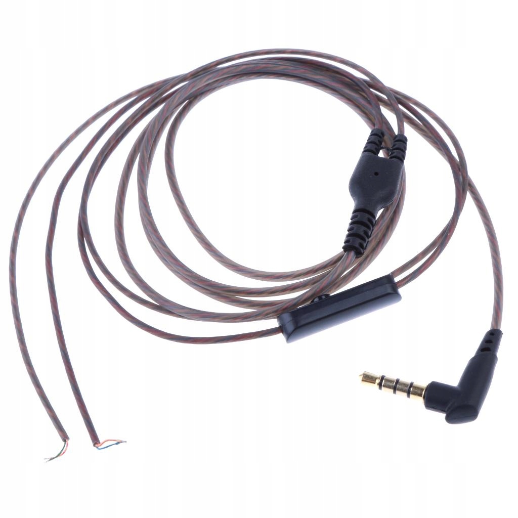 3,5 mm DIY Kabel audio do słuchawek z mikrofonem Zamienny przewód słuchawkowy Długość kabla 0 m