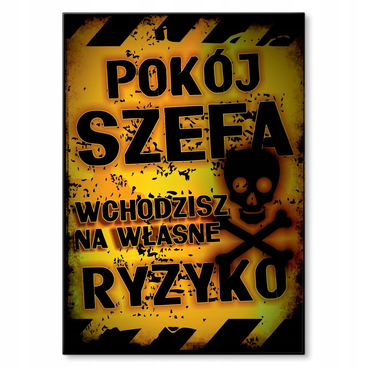 Kovový plakát Pokoj šéfa Dárek 30 x 42 cm