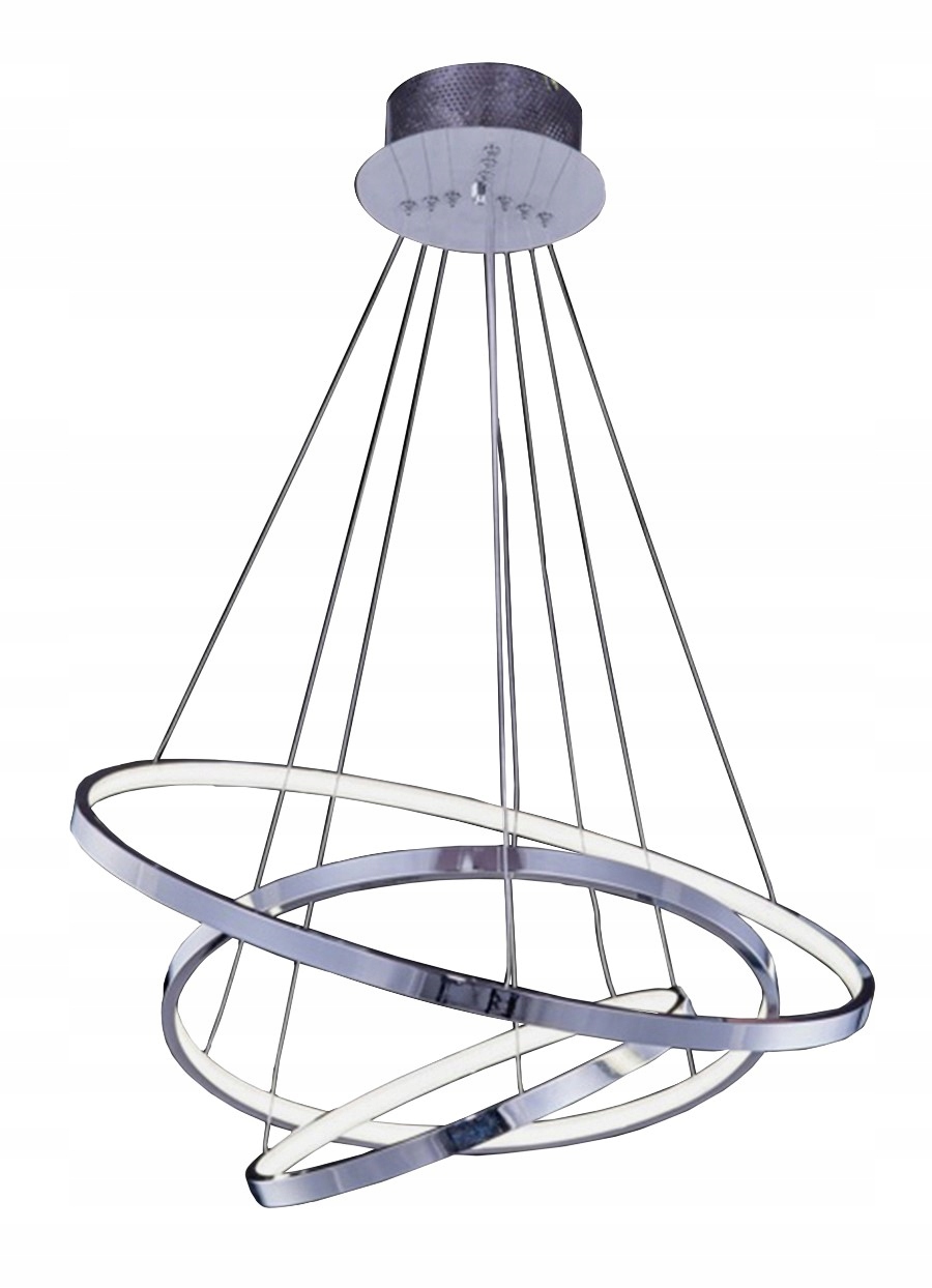 Lampa Wisząca Do Salonu Biura Koła Obręcze Led Azzardo Wheel AZ2989 Chrom