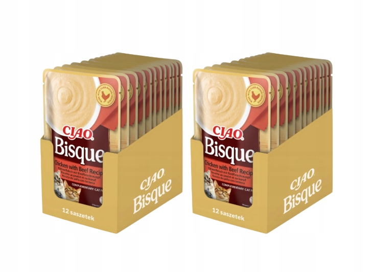 Levně Inaba Cat Ciao Kuřecí S Hovězím Mase S Bisque 24x40G Sada