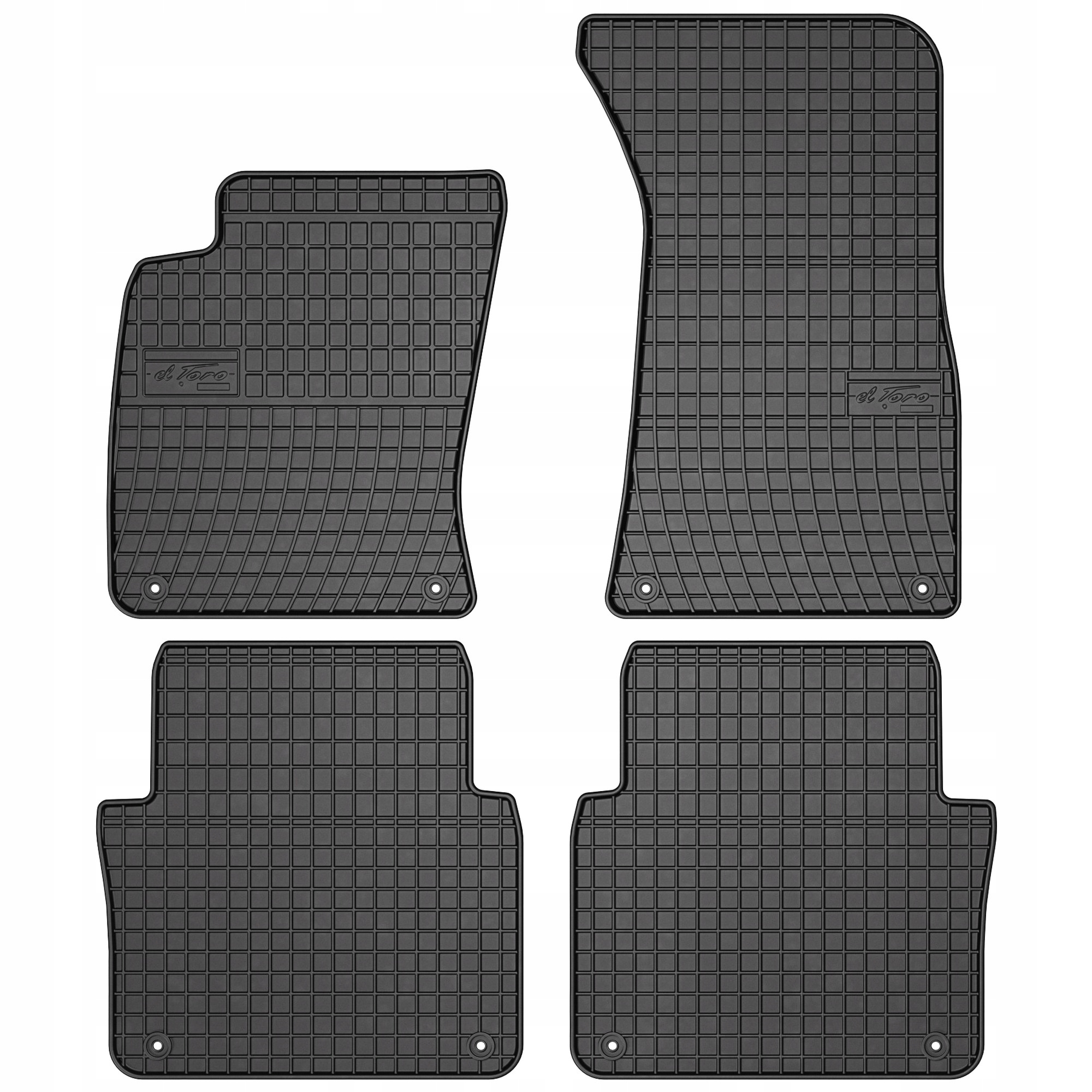 Gumové koberce černé Audi A8 D3 2002-2009