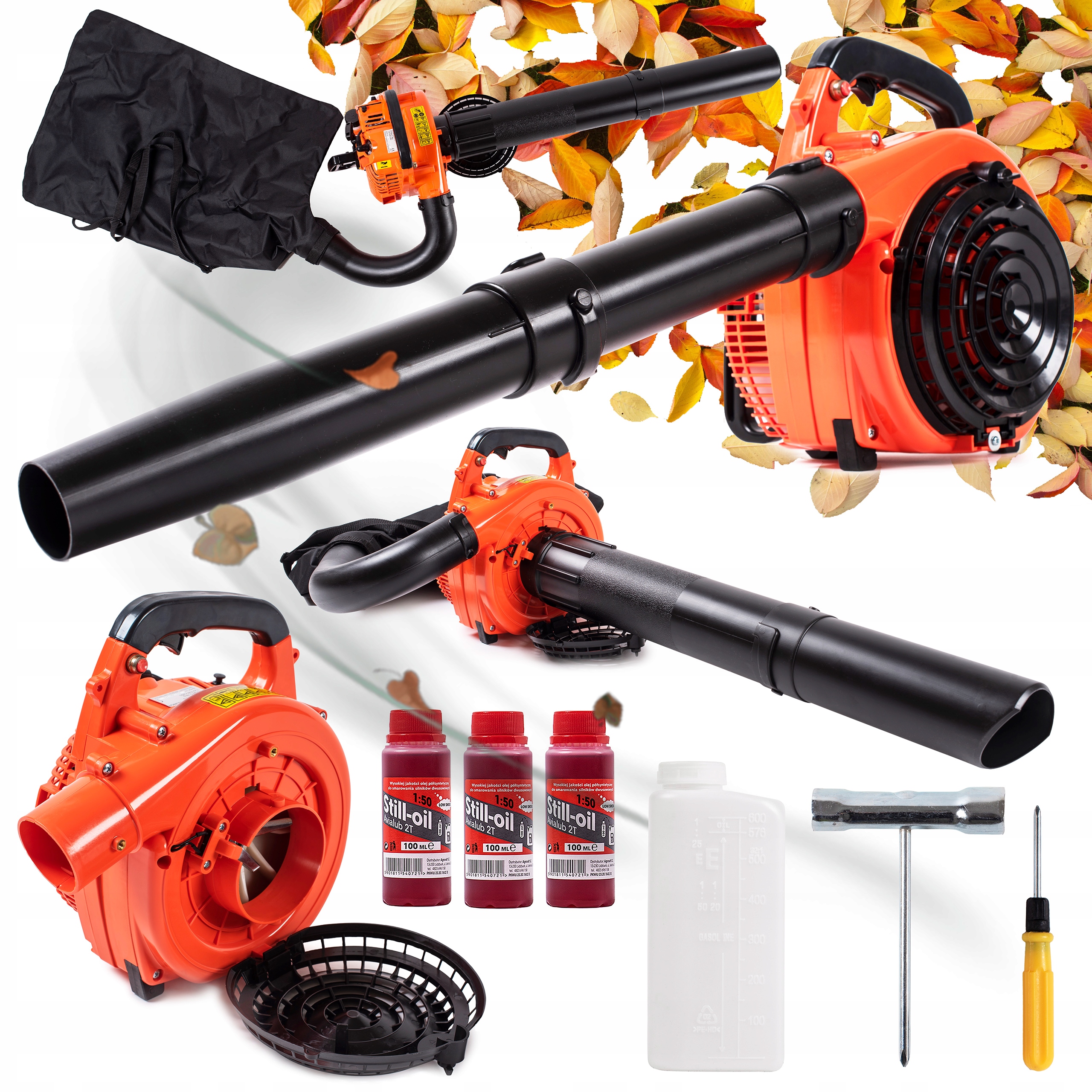 DMUCHAWA SPALINOWA ODKURZACZ OGRODOWA DO LIŚCI ŚNIEGU TRAWY 3KM + ZESTAW