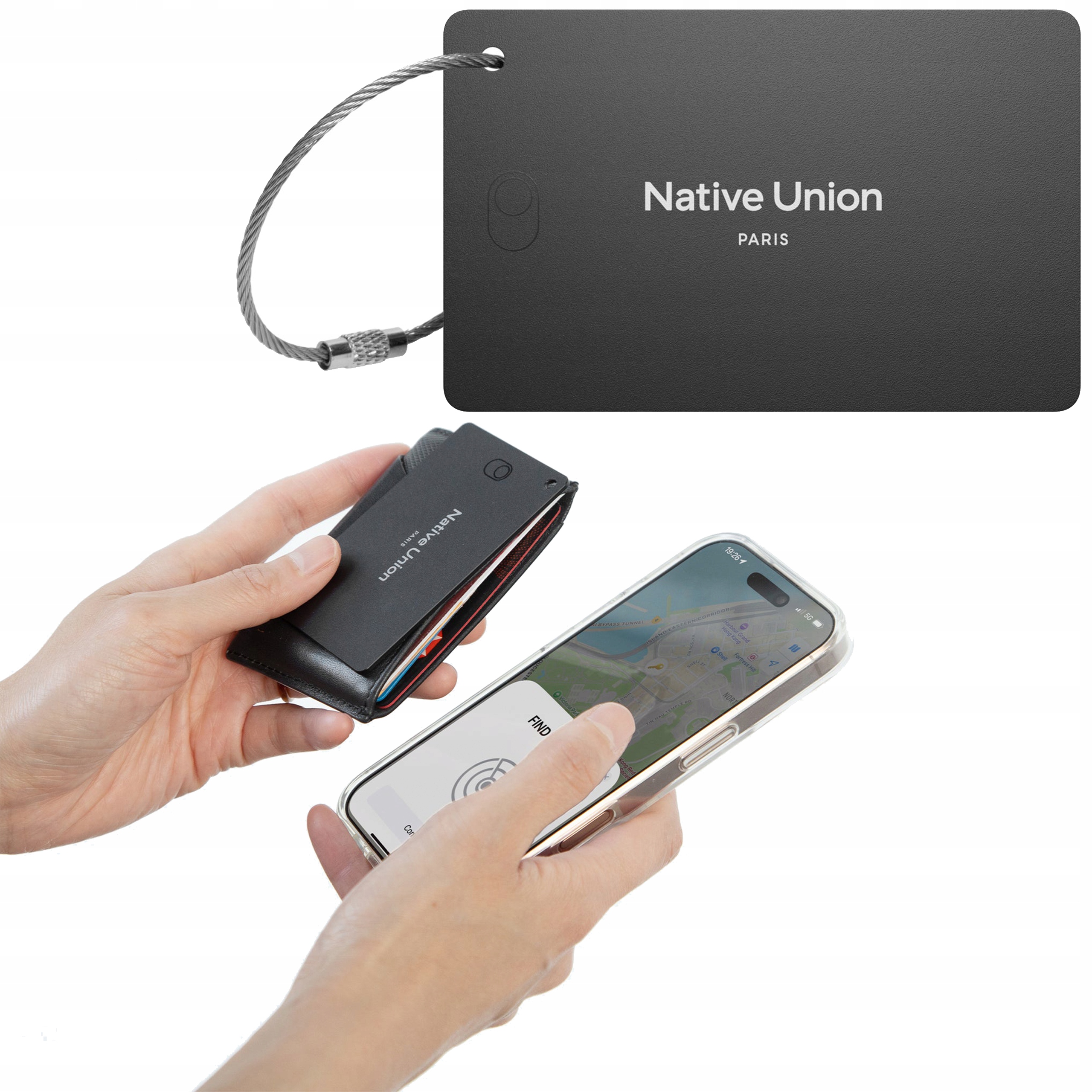 Native Union Find It Card Karta Lokalizująca Portfel z Apple Find My