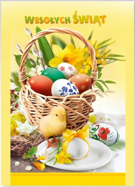 KARNET KARTKA ŚWIĄTECZNA WIELKANOC + KOPERTA 8 szt Marka Karo