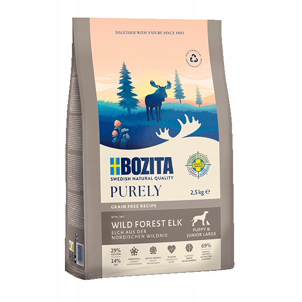 Bozita Dog Purely Grain Free Puppy & Junior Large, losos 11 kg