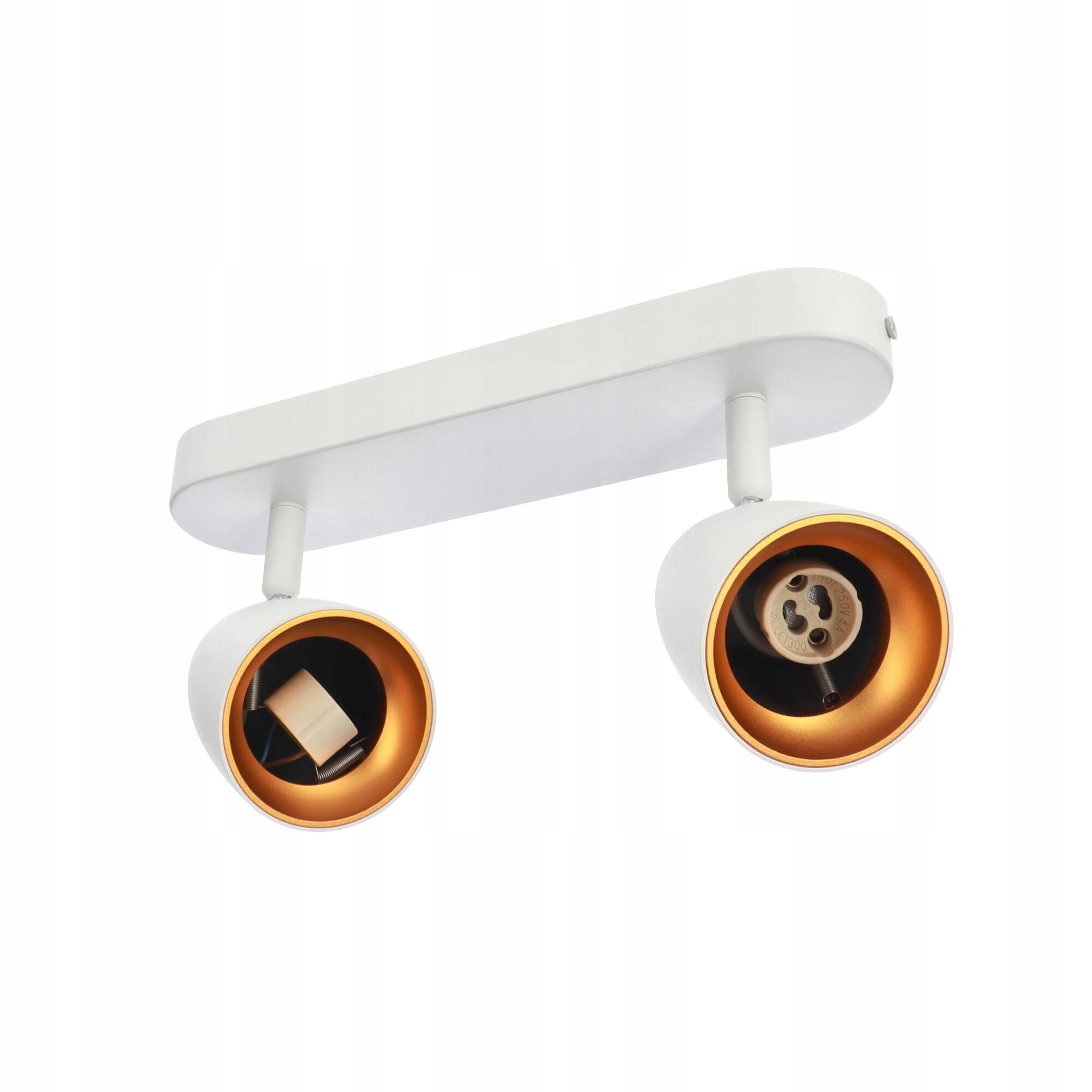 LAMPA SUFITOWA LISTWA SPOT OPRAWA HALOGENOWA 2xGU10 BIAŁO-ZŁOTA EDO Marka EDO